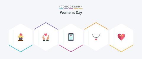 Womens Day 25 Flat icon pack including womens. lover. charity. love. app vector