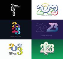 Big Set of 2023 Happy New Year logo text design 2023 number design template vector