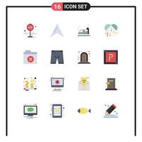 paquete de iconos de vectores de stock de 16 signos y símbolos de línea para archivos altos de carpetas de ropa paquete editable de elementos creativos de diseño de vectores