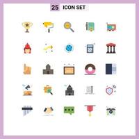 Universal Icon Symbols Group of 25 Modern Flat Colors of power page code search documents legal documents Editable Vector Design Elements