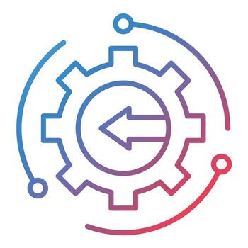 icono de gradiente de línea de integración vector