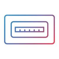 USB port Line Gradient Icon vector