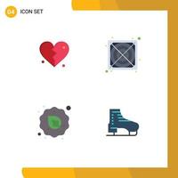 4 Flat Icon concept for Websites Mobile and Apps brokan raw wedding supply vegetarian Editable Vector Design Elements