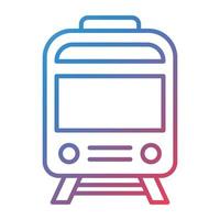 Train Line Gradient Icon vector