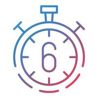 Countdown Line Gradient Icon vector