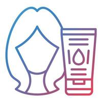 Hair Mask Line Gradient Icon vector