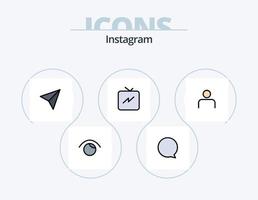 Instagram Line Filled Icon Pack 5 Icon Design. sets. discover people. twitter. upload. plus vector