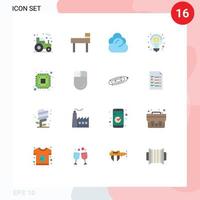 Universal Icon Symbols Group of 16 Modern Flat Colors of hardware computer cloud solution fitness Editable Pack of Creative Vector Design Elements