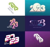 Big Set of 2023 Happy New Year logo text design 2023 number design template vector