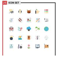 Group of 25 Modern Flat Colors Set for write task pack list like Editable Vector Design Elements
