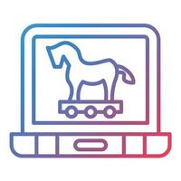 Trojan Line Gradient Icon vector