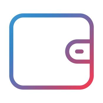 Wallet Line Gradient Icon vector