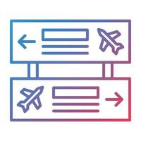 Directions Line Gradient Icon vector