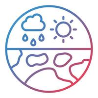 icono de gradiente de línea de climatización vector