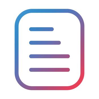 Document Line Gradient Icon vector
