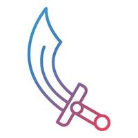 Swords Line Gradient Icon vector