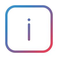 Info Square Line Gradient Icon vector