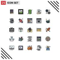 25 iconos creativos signos y símbolos modernos de dinero estrategia de chip de idea creativa elementos de diseño vectorial editables de negocios vector