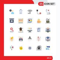 25 iconos creativos signos y símbolos modernos de hardware médico dispositivos iphone computadoras elementos de diseño vectorial editables vector