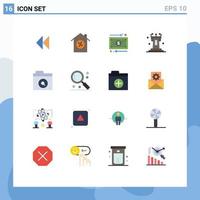 16 Creative Icons Modern Signs and Symbols of find search cash tribune podium Editable Pack of Creative Vector Design Elements