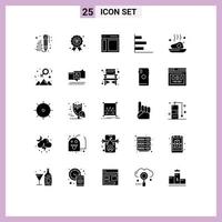 25 iconos creativos signos y símbolos modernos de pollo comunicación horizontal elementos de diseño vectorial editables por el usuario gráfico vector