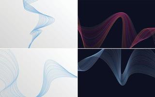 modern wave curve abstract presentation background Pack vector