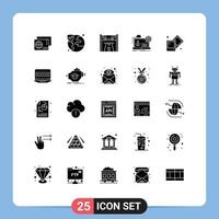 conjunto de 25 iconos de interfaz de usuario modernos signos de símbolos para el sitio web de proceso iniciar seminario foro elementos de diseño vectorial editables vector