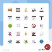 25 Universal Flat Colors Set for Web and Mobile Applications ufo science light reception desk Editable Vector Design Elements