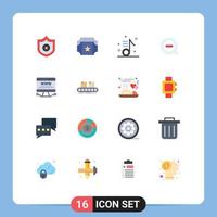 paquete de iconos de vector de stock de 16 signos y símbolos de línea para anuncio de tablero borrado musical paquete menos editable de elementos de diseño de vector creativo