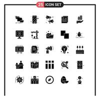 Pictogram Set of 25 Simple Solid Glyphs of personal delete electronic contact profile Editable Vector Design Elements