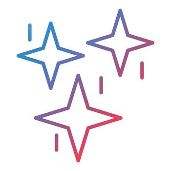 Flare Line Gradient Icon vector