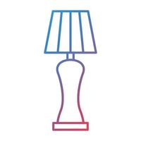 Floor Lamp Line Gradient Icon vector