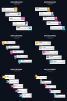 Vector 6 Infographics Pack Presentation slide template 5 Steps cycle diagrams and timelines