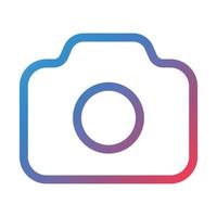 Camera Line Gradient Icon vector