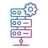 Industry Server Line Gradient Icon vector