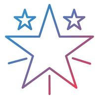 Falling Star Line Gradient Icon vector