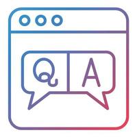 QA Line Gradient Icon vector