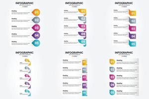 ilustración vectorial infografía conjunto de diseño plano para folleto publicitario y revista vector