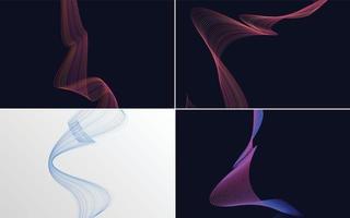 modern wave curve abstract presentation background Pack vector