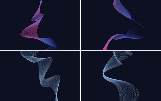 modern wave curve abstract presentation background Pack vector