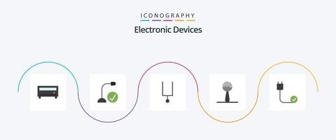 Devices Flat 5 Icon Pack Including devices. connected. instrument. computers. maracas vector