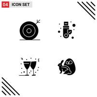 Universal Solid Glyph Signs Symbols of engine beer search signature wine Editable Vector Design Elements