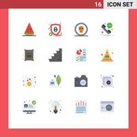 16 Flat Color concept for Websites Mobile and Apps branch sms coin phone pirate Editable Pack of Creative Vector Design Elements