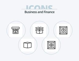 paquete de iconos de línea de finanzas 5 diseño de iconos. . dinero. vector