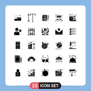 25 Solid Glyph concept for Websites Mobile and Apps mouse money e investment assets Editable Vector Design Elements