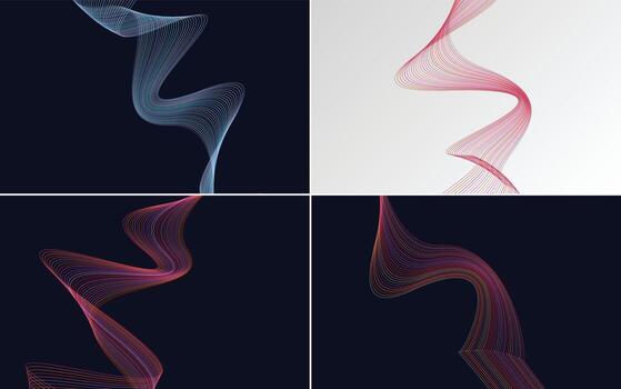 modern wave curve abstract presentation background Pack vector