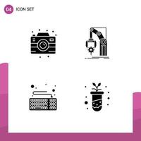 User Interface Solid Glyph Pack of modern Signs and Symbols of birthday computer photo hand hardware Editable Vector Design Elements