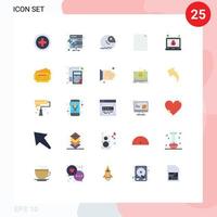 Set of 25 Modern UI Icons Symbols Signs for train laptop bug gas hacker file Editable Vector Design Elements