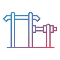 Gym Hand Bar Line Gradient Icon vector