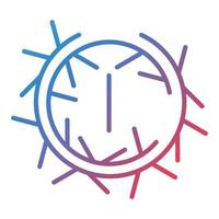 Tumbleweed Line Gradient Icon vector